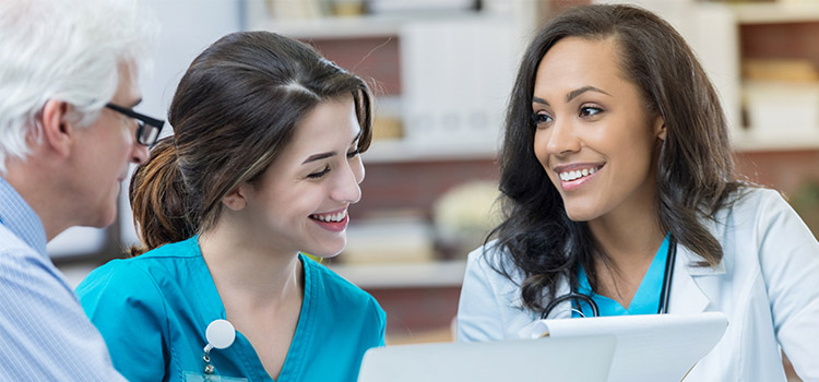 nurses meeting together