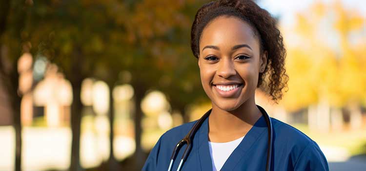 smiling nurse graduate from accredited program