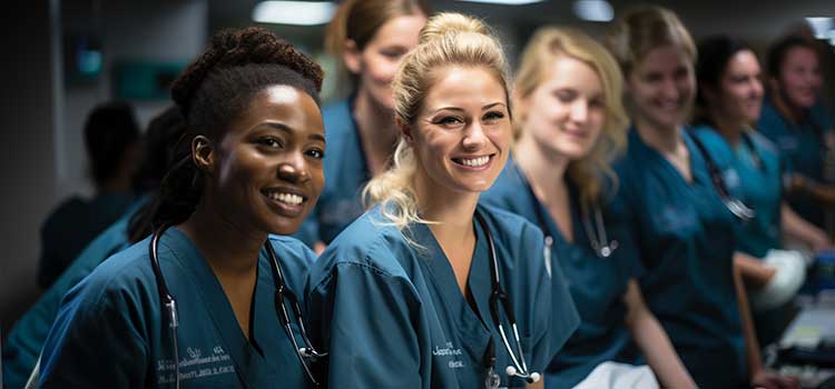 diverse group of nurses representing ethical nursing practices